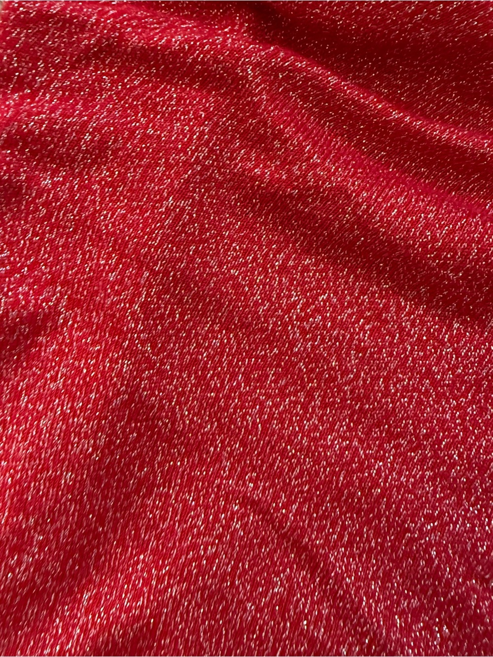 NEW! Ruby Rd. Red Metallic Cowl Neck Top - Picture 4 of 6